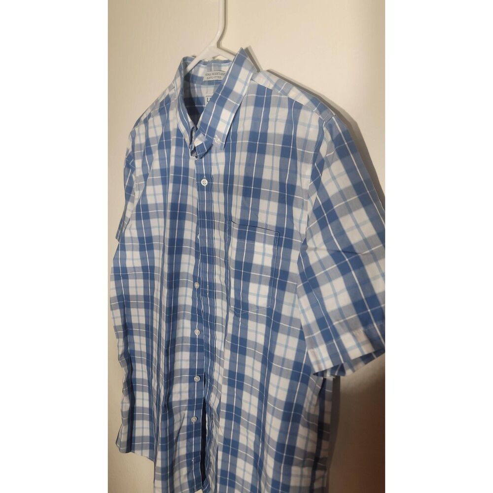 EUC Men's LL Bean Wrinkle Resistant Shirt Slightly Fitted Short Sleeve M Plaid - Picture 3 of 5